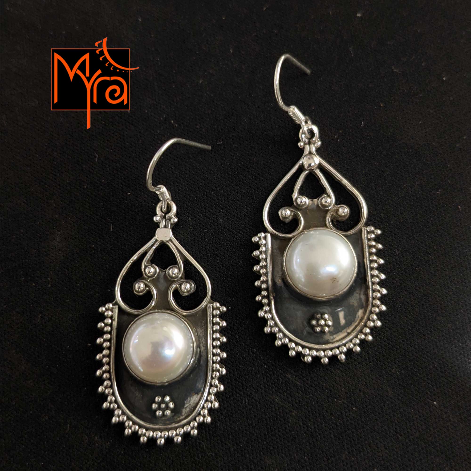 Pearl Earrings Design  Designer Danglers  American Diamond Earrings  Online  Phoenix Pearl Long Earrings by Blingvine